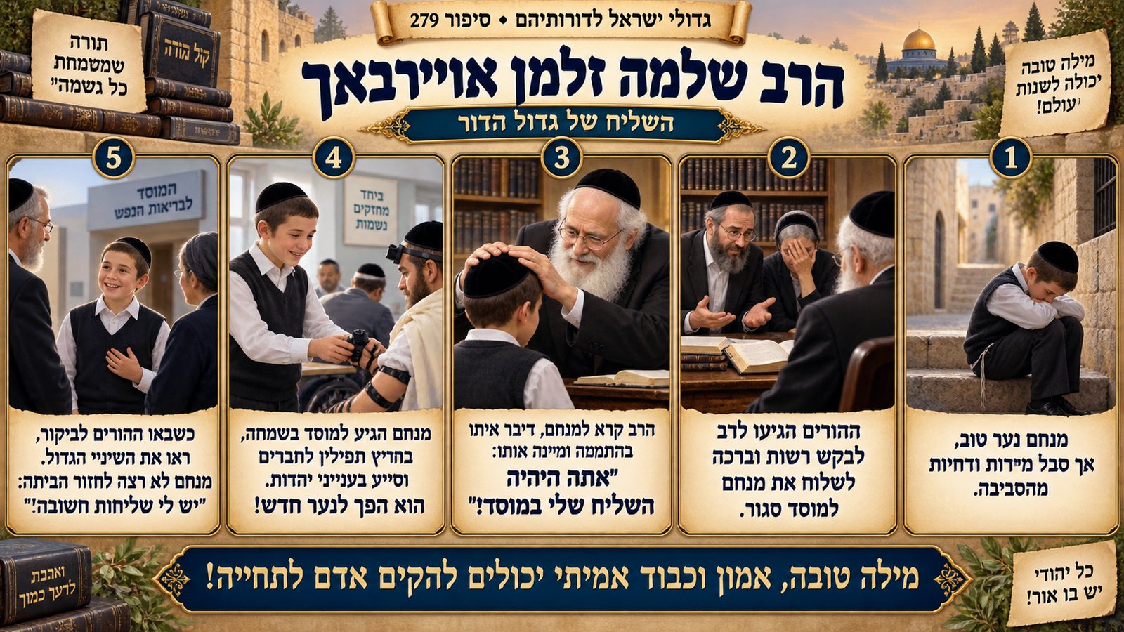 תמונת סיכום — גדולי דורנו: הרב שלמה זלמן אויירבאך